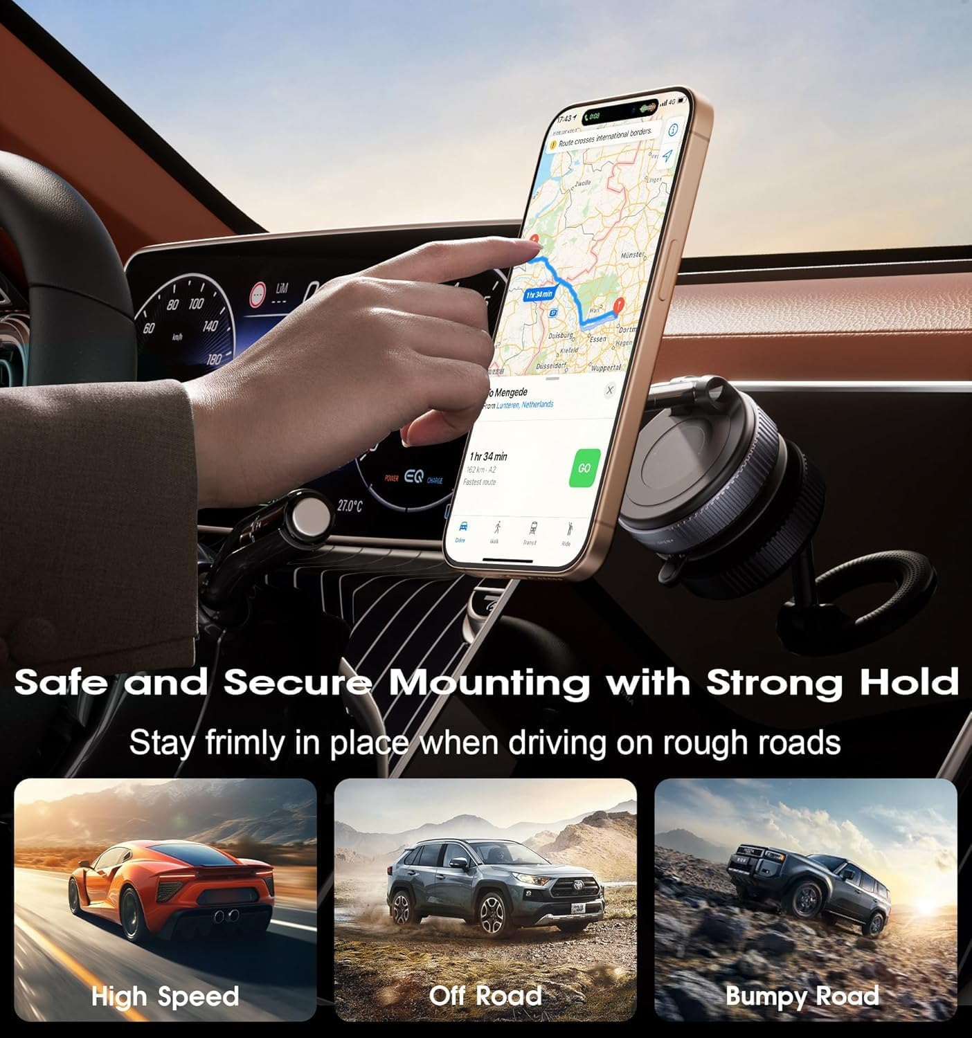 MagLock™ - 360° Rotatable Suction Phone Holder For Car