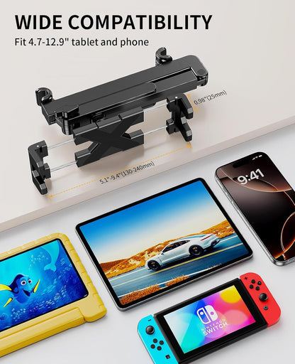 SmartView™ - 360° Rotatable Smart Car Headrest Tablet Holder
